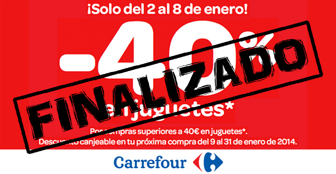 promocion carrefour 40 descuento juguetes